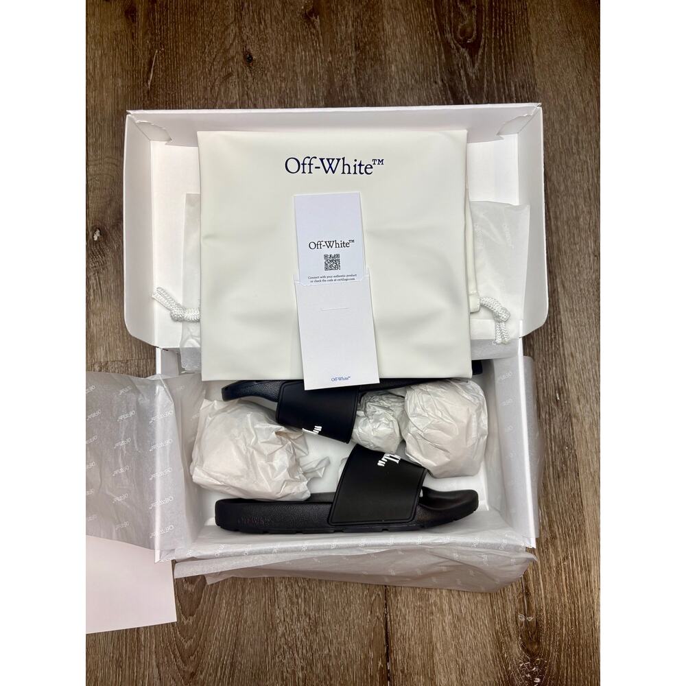 NIB Off-White c/o Virgil Abloh 'This That' Sliders EU 40 (US 9.5/10) - Picture 2 of 10